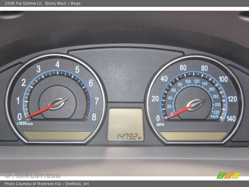 Ebony Black / Beige 2008 Kia Optima LX