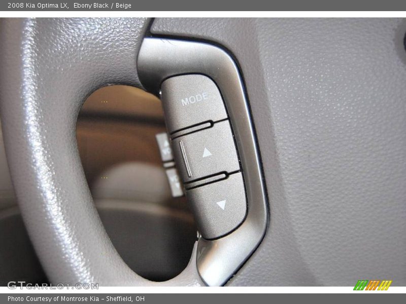 Ebony Black / Beige 2008 Kia Optima LX
