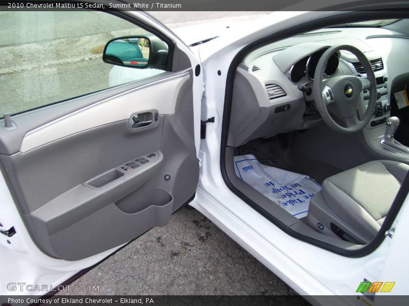 Summit White / Titanium 2010 Chevrolet Malibu LS Sedan