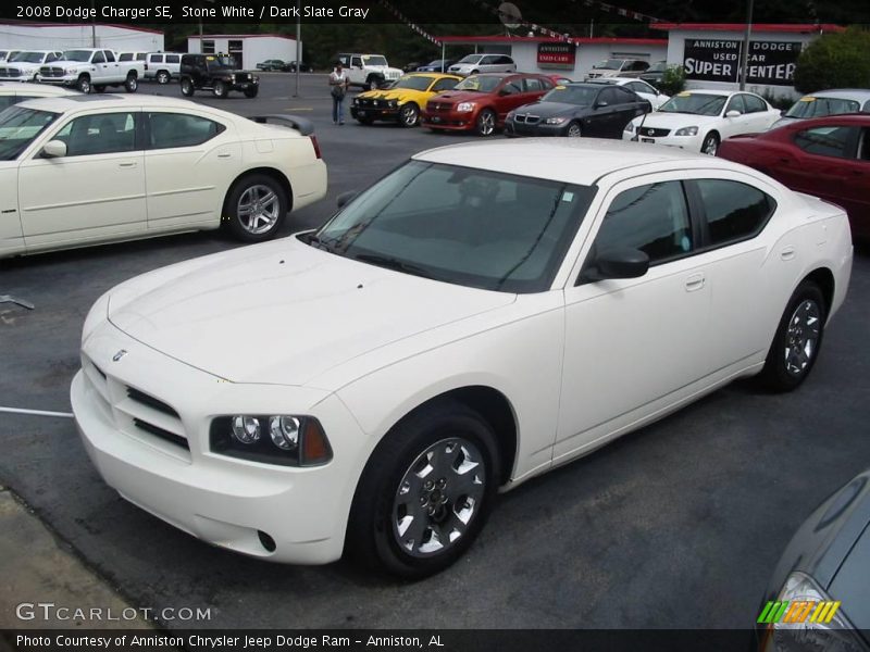 Stone White / Dark Slate Gray 2008 Dodge Charger SE