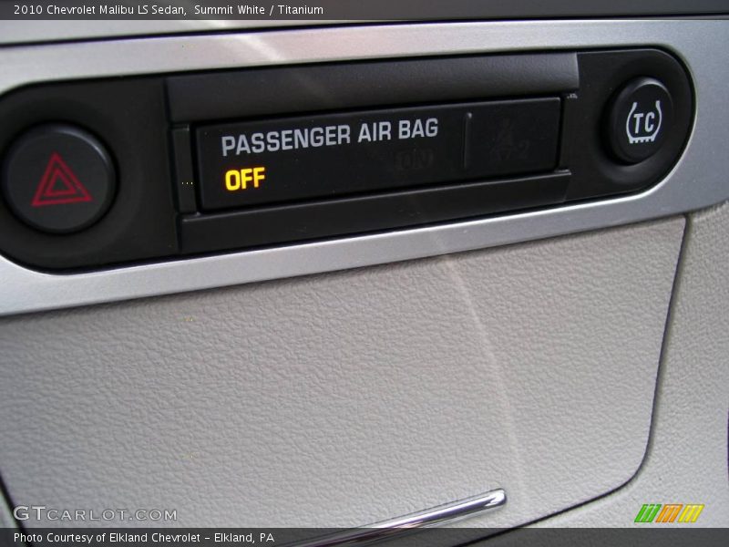 Summit White / Titanium 2010 Chevrolet Malibu LS Sedan