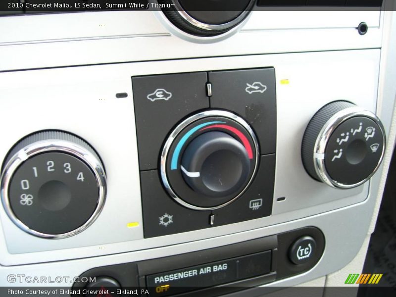Summit White / Titanium 2010 Chevrolet Malibu LS Sedan