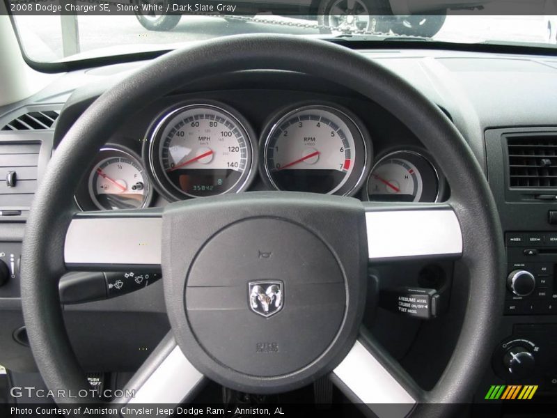 Stone White / Dark Slate Gray 2008 Dodge Charger SE