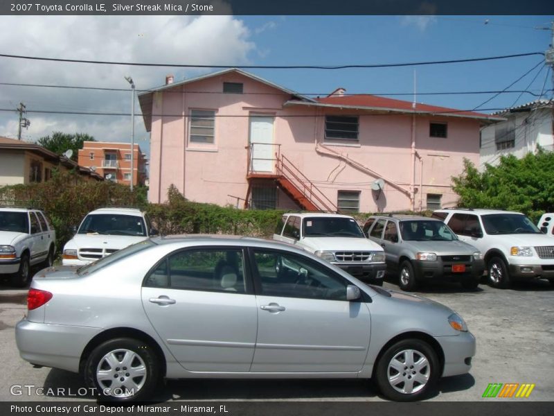 Silver Streak Mica / Stone 2007 Toyota Corolla LE