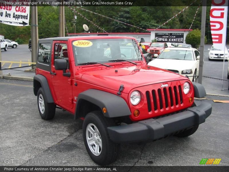 Flame Red / Dark Slate Gray/Medium Slate Gray 2009 Jeep Wrangler X 4x4