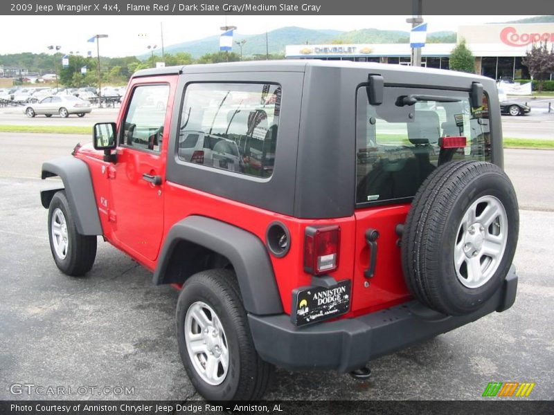 Flame Red / Dark Slate Gray/Medium Slate Gray 2009 Jeep Wrangler X 4x4