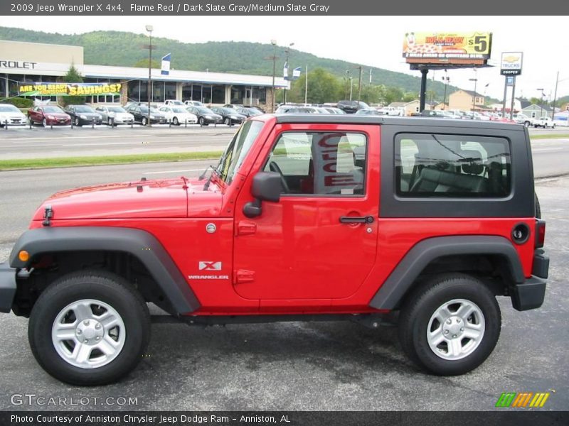 Flame Red / Dark Slate Gray/Medium Slate Gray 2009 Jeep Wrangler X 4x4