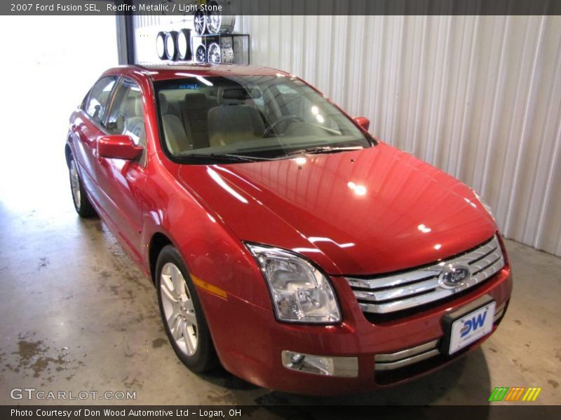 Redfire Metallic / Light Stone 2007 Ford Fusion SEL