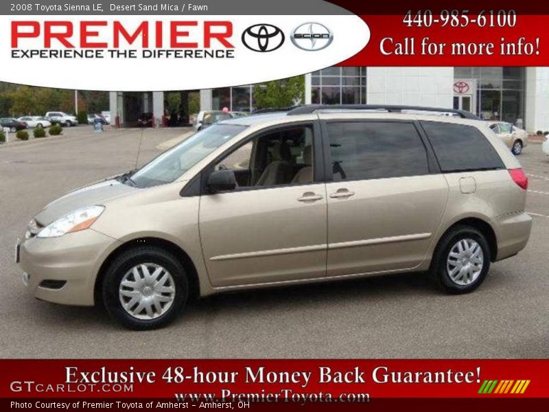 Desert Sand Mica / Fawn 2008 Toyota Sienna LE