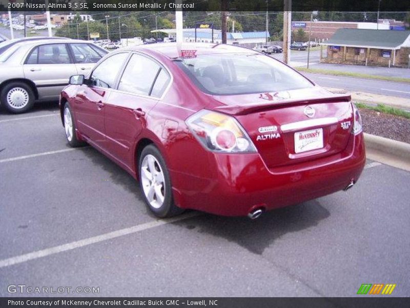 Sonoma Sunset Metallic / Charcoal 2007 Nissan Altima 3.5 SE