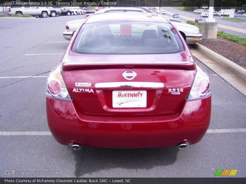 Sonoma Sunset Metallic / Charcoal 2007 Nissan Altima 3.5 SE