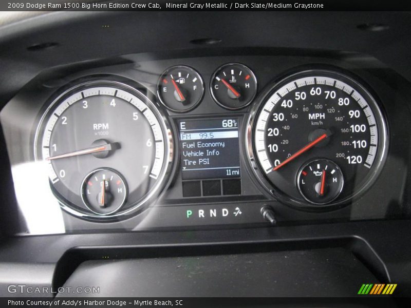 Mineral Gray Metallic / Dark Slate/Medium Graystone 2009 Dodge Ram 1500 Big Horn Edition Crew Cab
