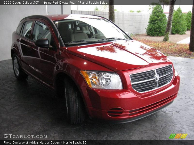 Inferno Red Crystal Pearl / Pastel Pebble Beige 2009 Dodge Caliber SXT