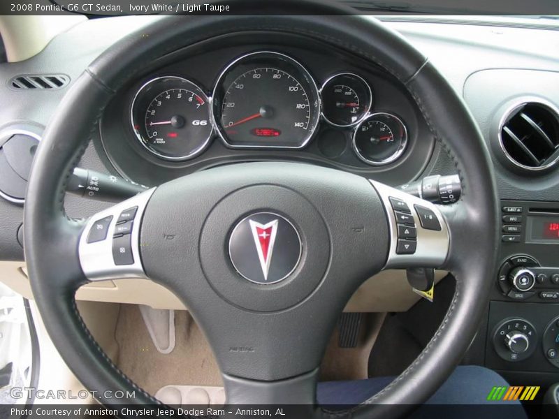 Ivory White / Light Taupe 2008 Pontiac G6 GT Sedan