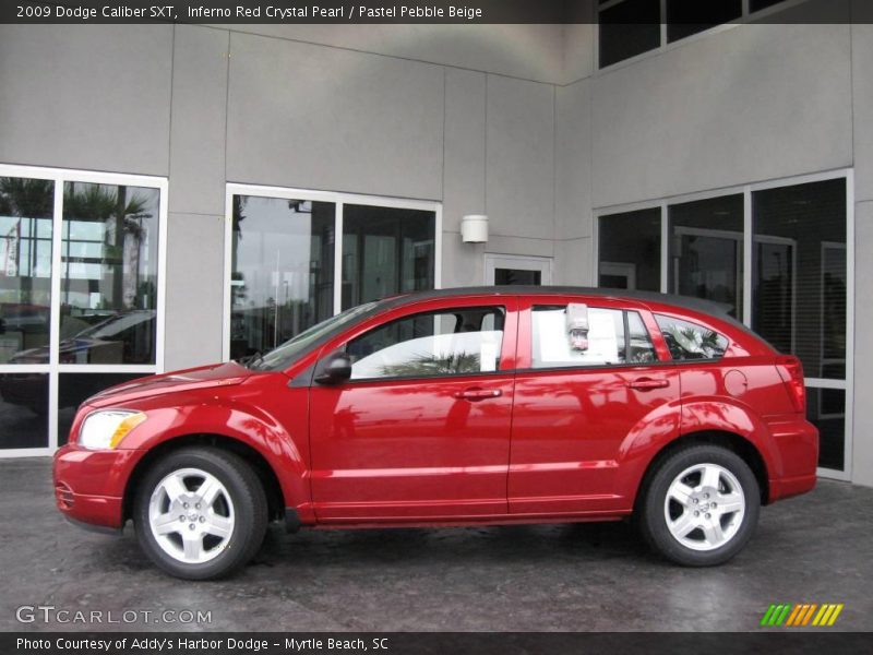 Inferno Red Crystal Pearl / Pastel Pebble Beige 2009 Dodge Caliber SXT