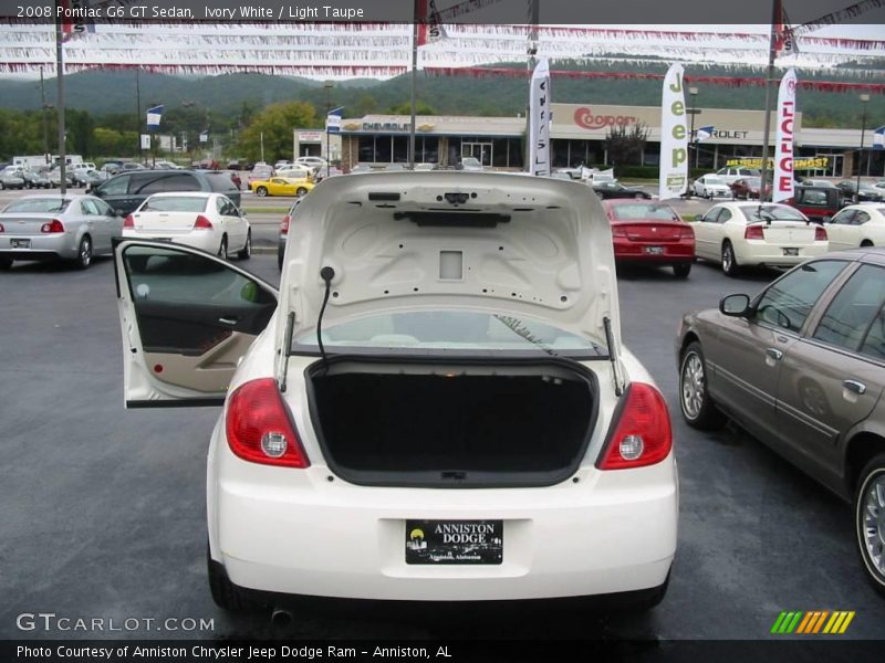 Ivory White / Light Taupe 2008 Pontiac G6 GT Sedan