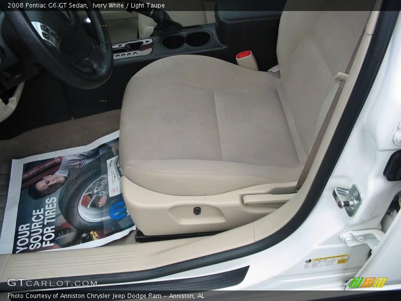 Ivory White / Light Taupe 2008 Pontiac G6 GT Sedan