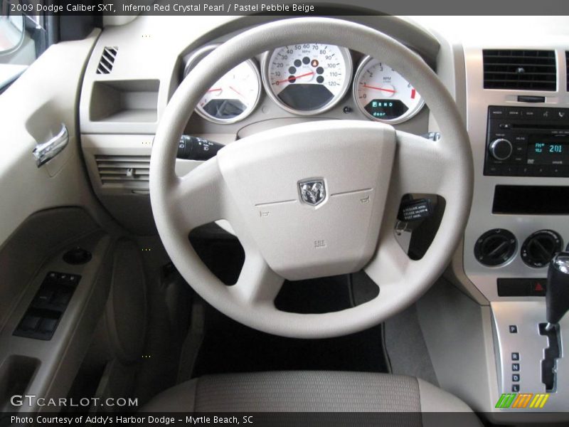 Inferno Red Crystal Pearl / Pastel Pebble Beige 2009 Dodge Caliber SXT