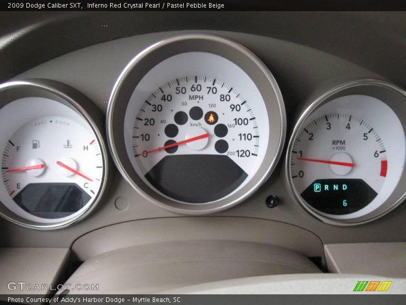 Inferno Red Crystal Pearl / Pastel Pebble Beige 2009 Dodge Caliber SXT