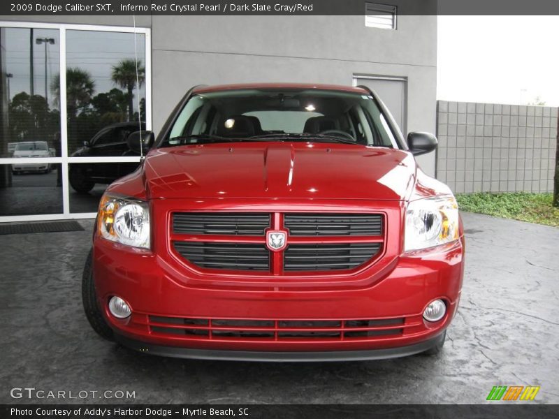 Inferno Red Crystal Pearl / Dark Slate Gray/Red 2009 Dodge Caliber SXT