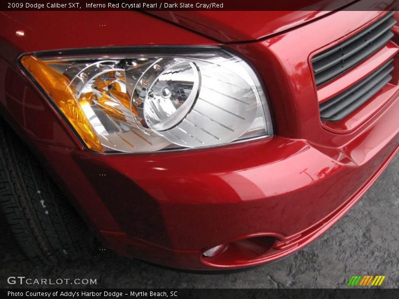 Inferno Red Crystal Pearl / Dark Slate Gray/Red 2009 Dodge Caliber SXT