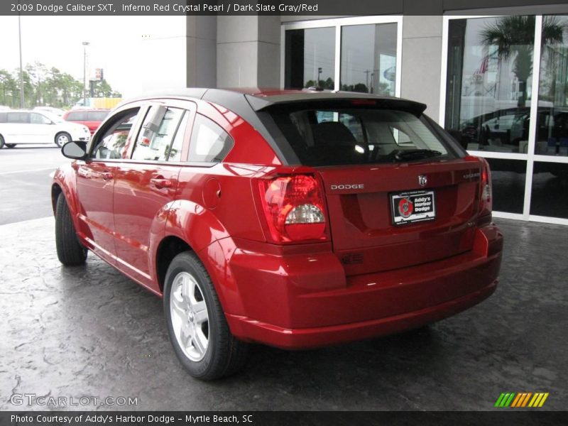 Inferno Red Crystal Pearl / Dark Slate Gray/Red 2009 Dodge Caliber SXT