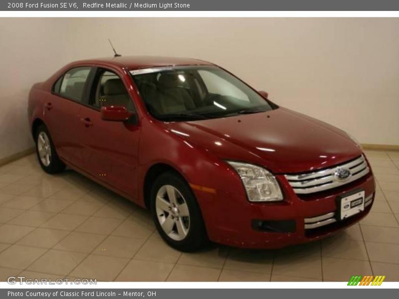 Redfire Metallic / Medium Light Stone 2008 Ford Fusion SE V6
