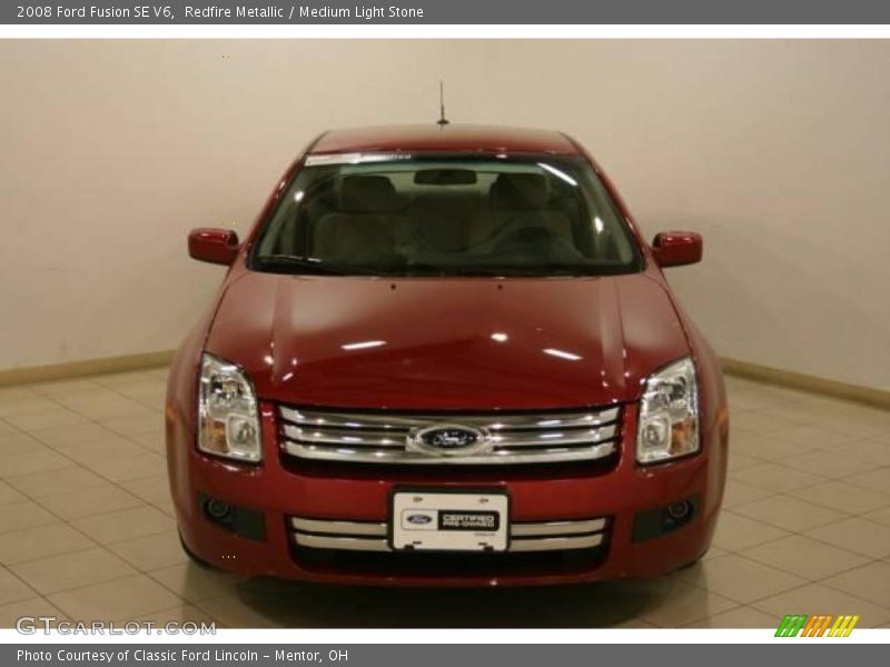 Redfire Metallic / Medium Light Stone 2008 Ford Fusion SE V6