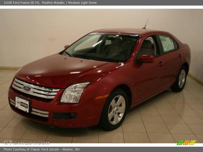 Redfire Metallic / Medium Light Stone 2008 Ford Fusion SE V6
