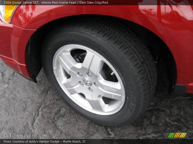 Inferno Red Crystal Pearl / Dark Slate Gray/Red 2009 Dodge Caliber SXT