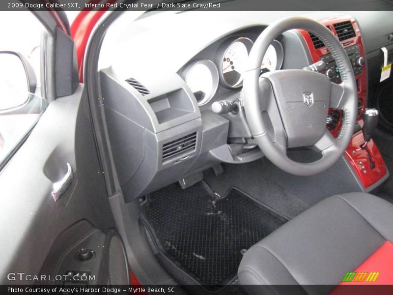 Inferno Red Crystal Pearl / Dark Slate Gray/Red 2009 Dodge Caliber SXT