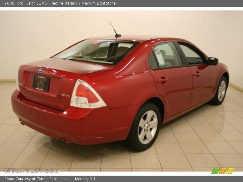 Redfire Metallic / Medium Light Stone 2008 Ford Fusion SE V6