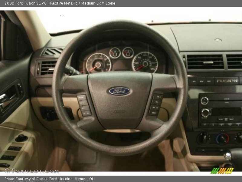 Redfire Metallic / Medium Light Stone 2008 Ford Fusion SE V6
