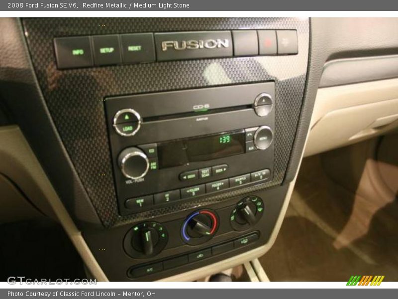 Redfire Metallic / Medium Light Stone 2008 Ford Fusion SE V6
