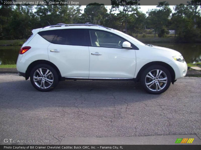 Glacier Pearl / Beige 2009 Nissan Murano LE AWD