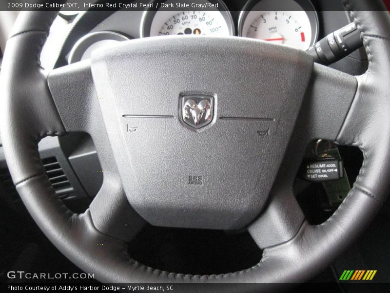 Inferno Red Crystal Pearl / Dark Slate Gray/Red 2009 Dodge Caliber SXT