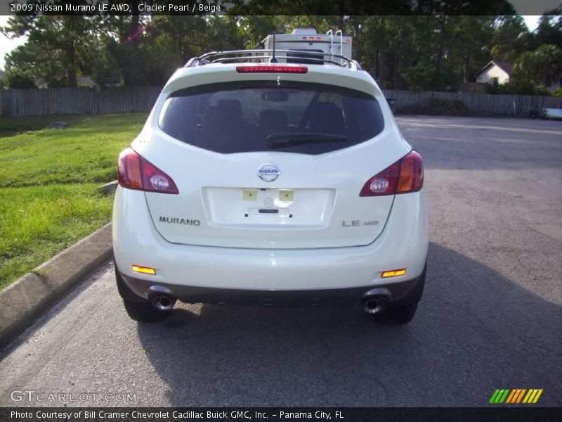 Glacier Pearl / Beige 2009 Nissan Murano LE AWD