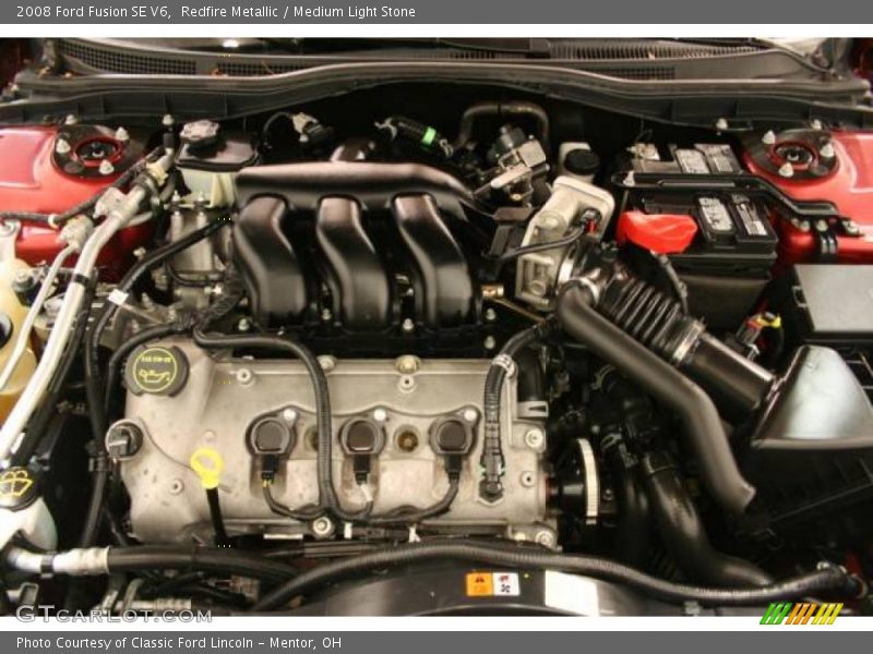 Redfire Metallic / Medium Light Stone 2008 Ford Fusion SE V6