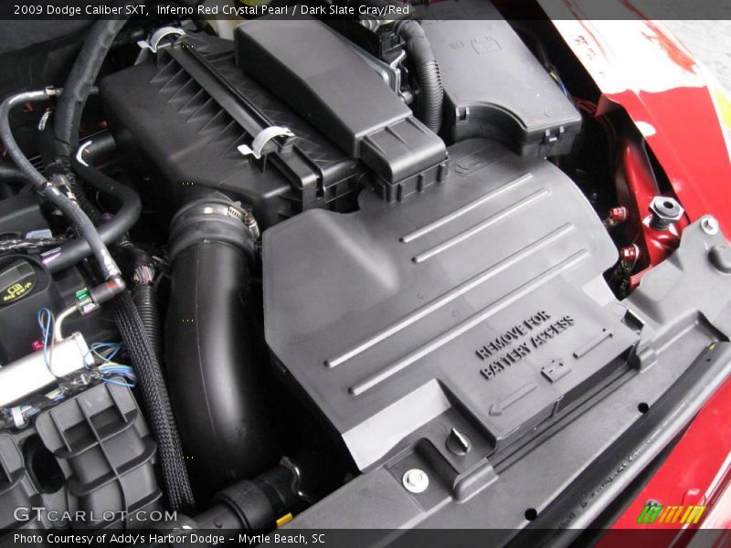 Inferno Red Crystal Pearl / Dark Slate Gray/Red 2009 Dodge Caliber SXT