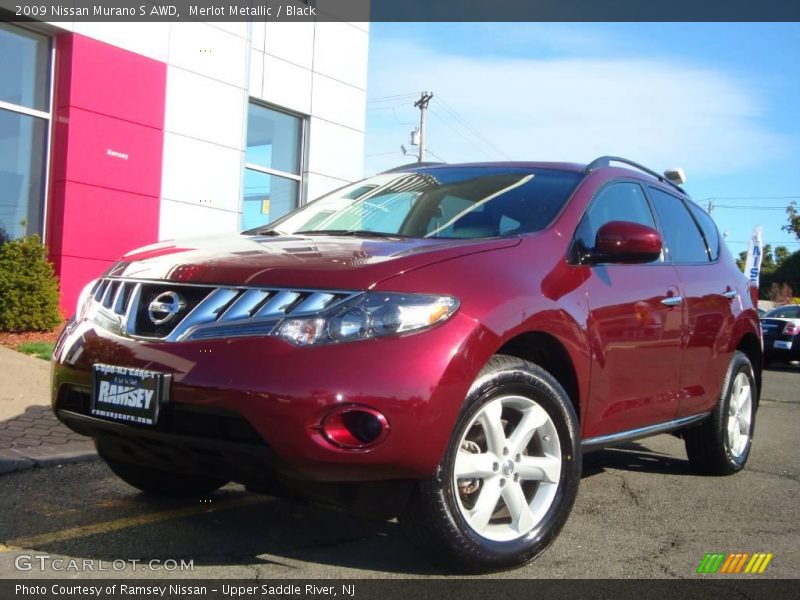 Merlot Metallic / Black 2009 Nissan Murano S AWD