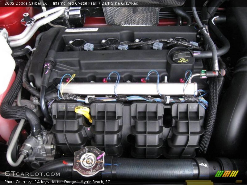 Inferno Red Crystal Pearl / Dark Slate Gray/Red 2009 Dodge Caliber SXT