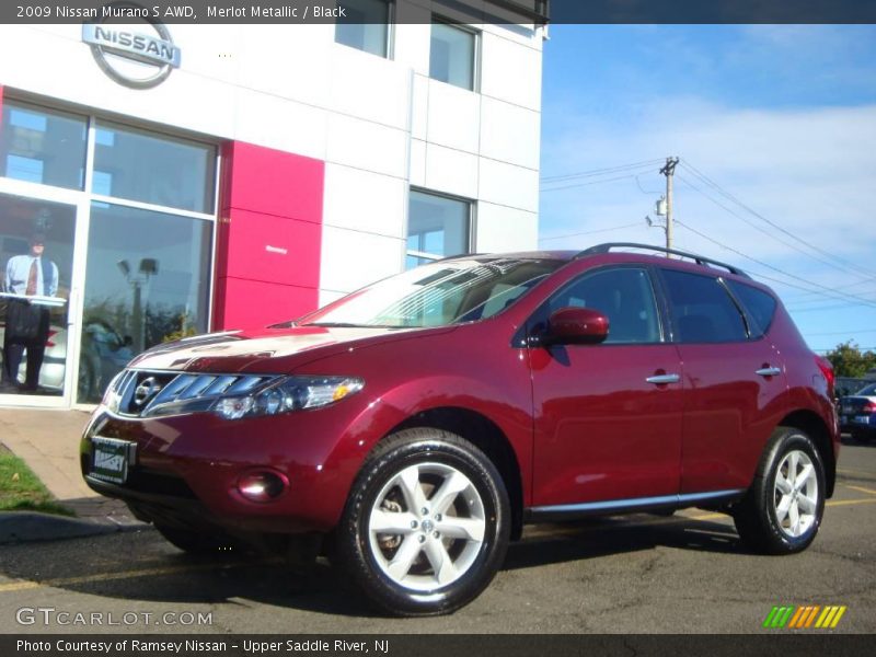 Merlot Metallic / Black 2009 Nissan Murano S AWD