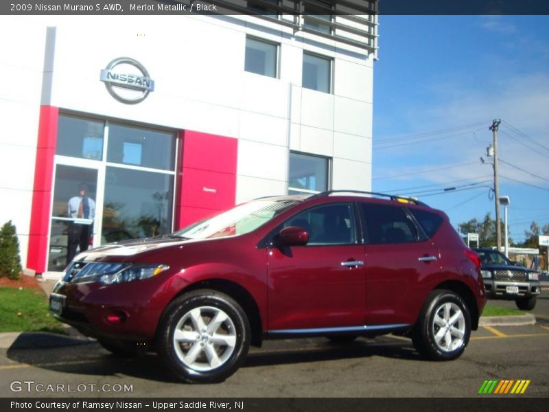 Merlot Metallic / Black 2009 Nissan Murano S AWD
