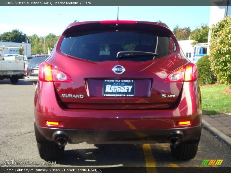 Merlot Metallic / Black 2009 Nissan Murano S AWD