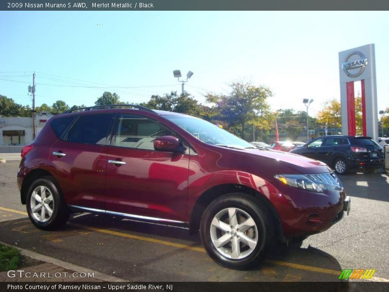 Merlot Metallic / Black 2009 Nissan Murano S AWD