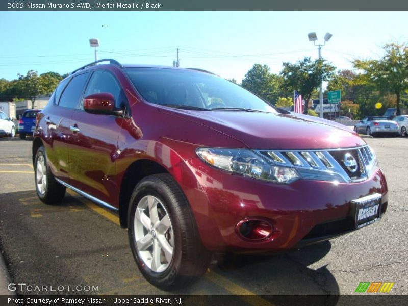 Merlot Metallic / Black 2009 Nissan Murano S AWD