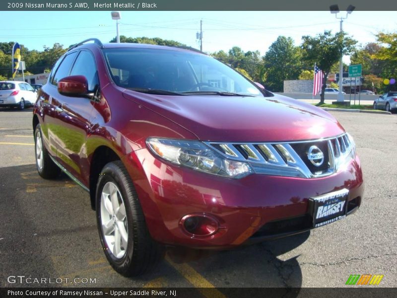 Merlot Metallic / Black 2009 Nissan Murano S AWD