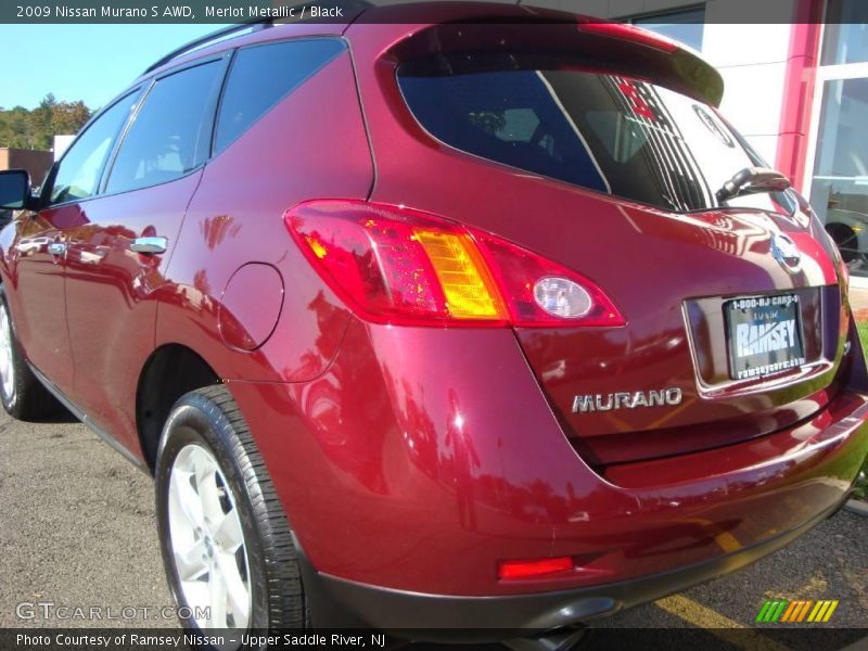 Merlot Metallic / Black 2009 Nissan Murano S AWD