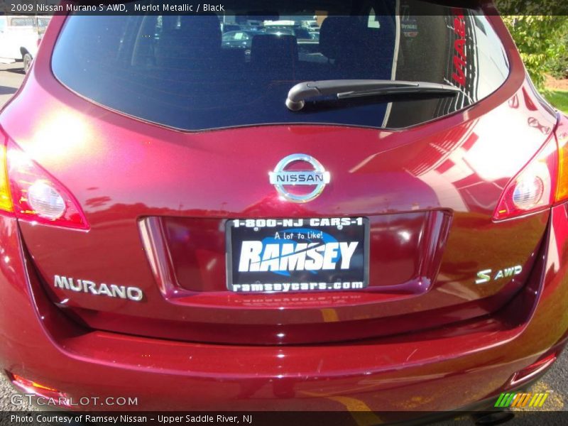 Merlot Metallic / Black 2009 Nissan Murano S AWD