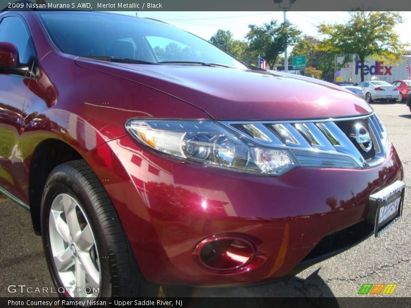 Merlot Metallic / Black 2009 Nissan Murano S AWD